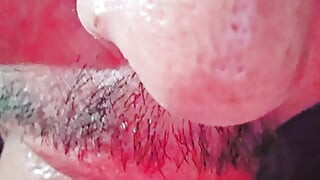 Sucking my new toy