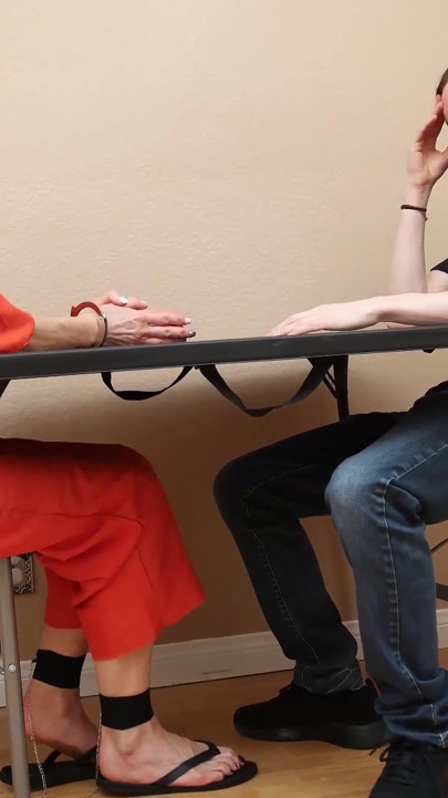 Conjugal Footjob with MILF Prisoner
