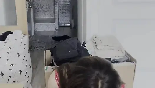 Kesenangan solo dalam kotak pindahan