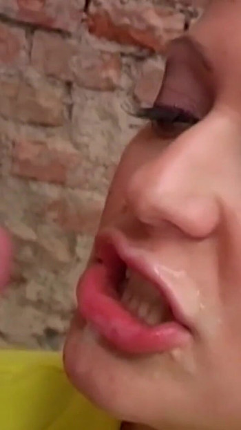 Iconic moment from "Dirty little slut goes to the construction site to get banged!"