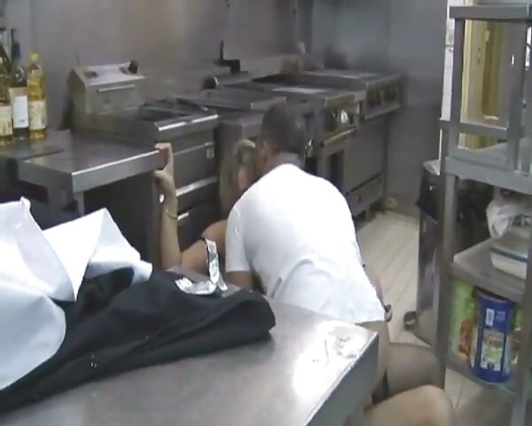 French Babe Got Double Fucked in the Kitchen
