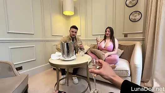 Intense BBC Threesome: Handsome Receptionist Joins Me and My Boyfriend - Luna Doll