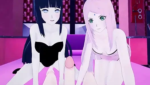 Трахающиеся Hinata и Sakura получают ревнивый шаг | Фильм хентай Наруто | Полный фильм о фантазии просто или Ptrn3