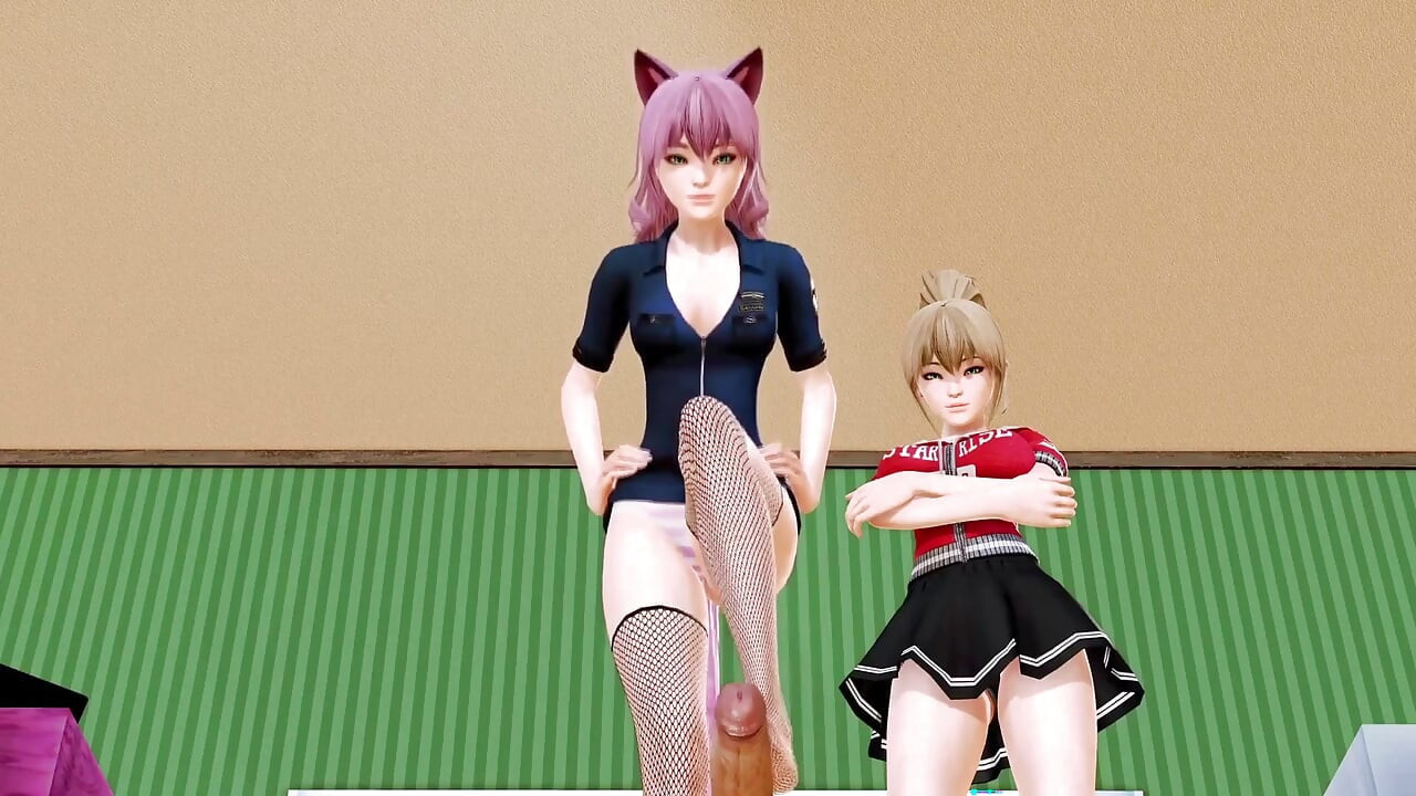 Een nacht met twee katten - 3D Hentai