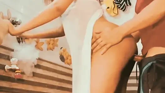 Young college student bathroom risky homemade sex video