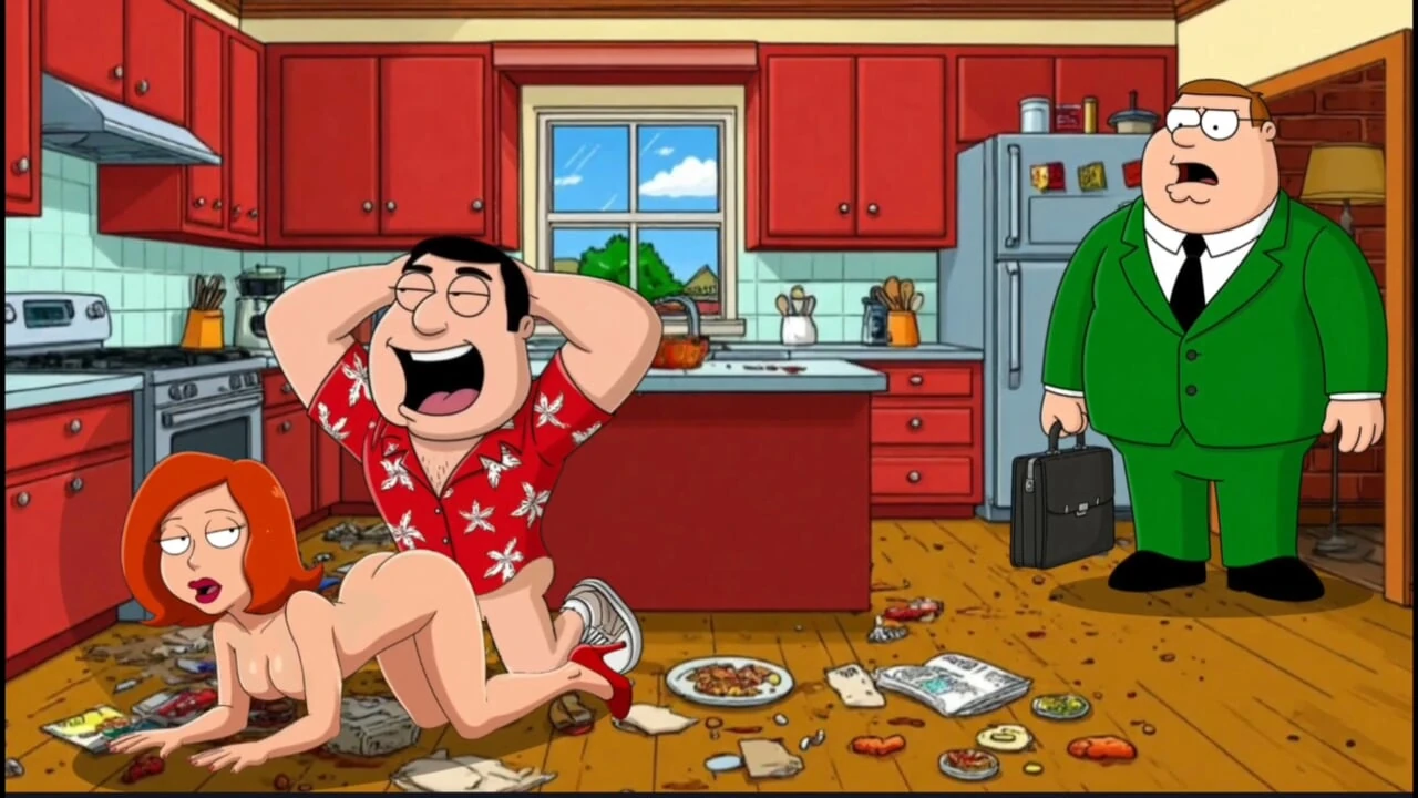 Cuckold's Sexual Fantasies. Cartoon. Parody