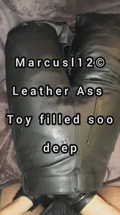 Leather Ass Toy Filled Soo Deep