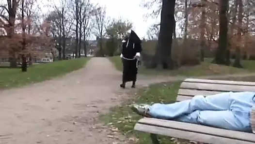Manhood porn video – Horny nun is getting fucked by a big and hard cock