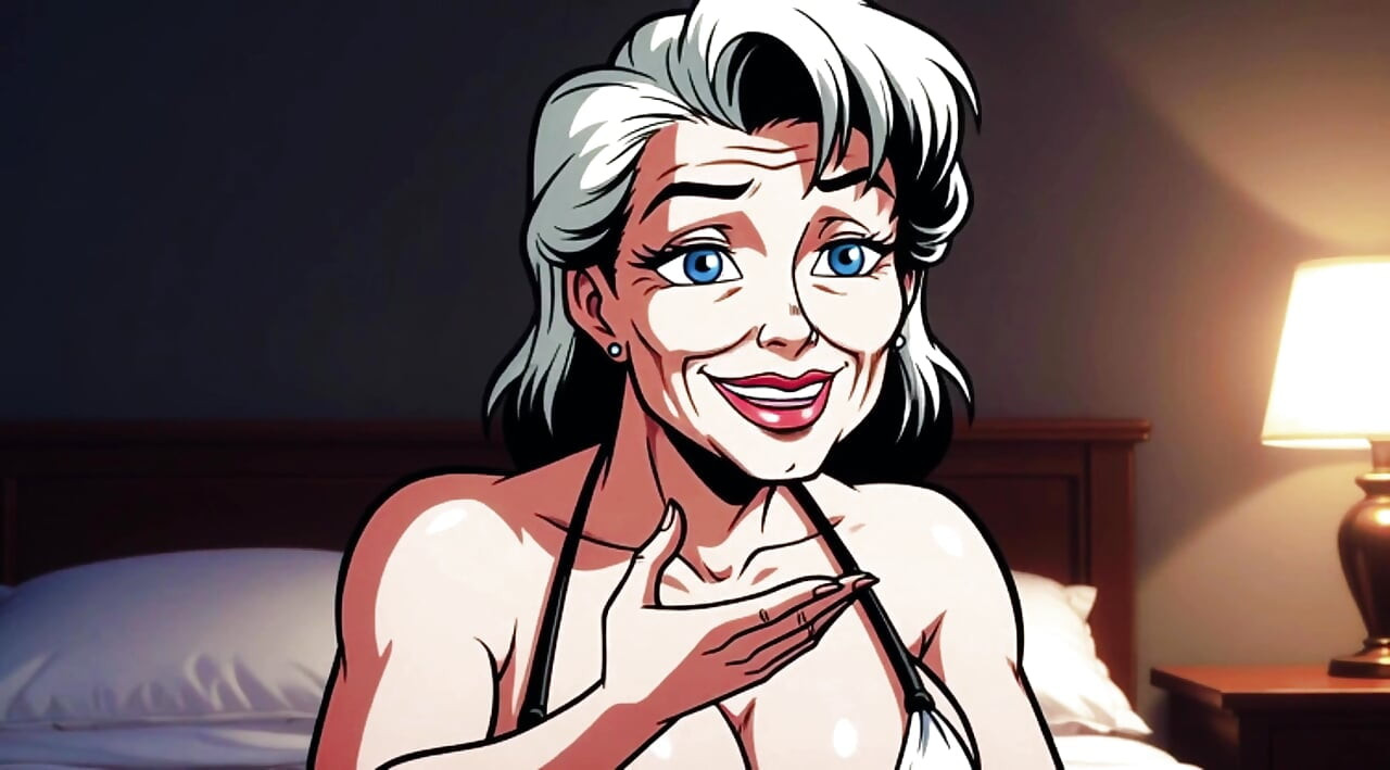 Ai viejas mujeres en dormitorio burlas y mostrando tetas