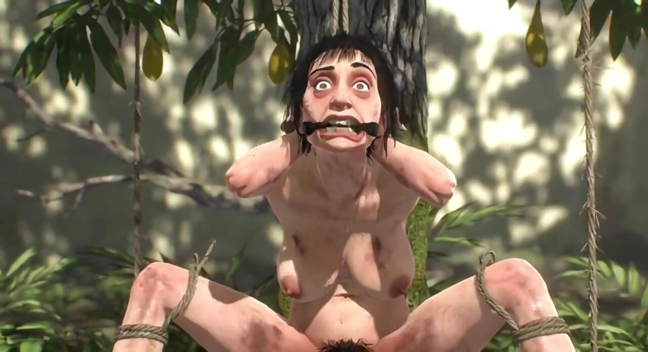 Old Granny Fruit Tree Bondage - Horny & Desperate for Anal