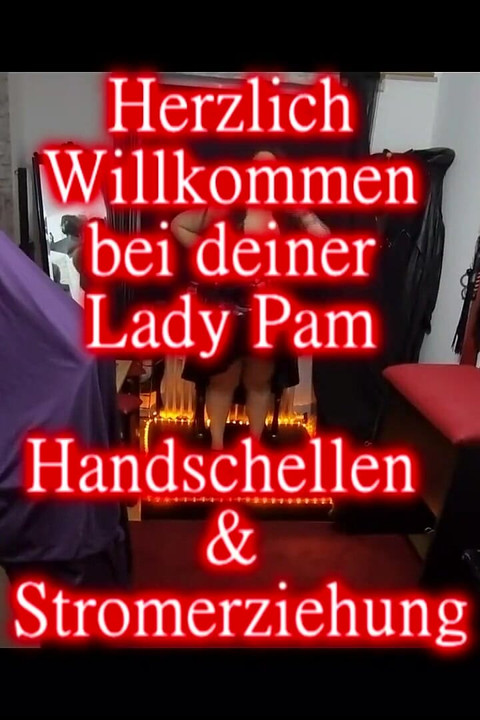 Lady Pam - Strict Domina Uses Handcuffs and Intense Electric Training