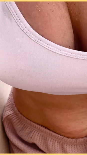Thrilling moment from "Wifey shows her amazing cleavage in a tight sports bra in public perfect cleavage."