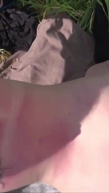 Must-share moment from "German College Teen Seduce to Fuck Outdoor in MMF Threesome"