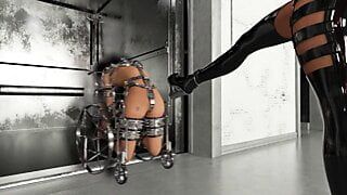 Hardcore 3d metalbondage en latexcompilatie