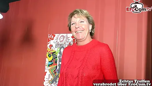 German granny does her first sex casting for pocket money