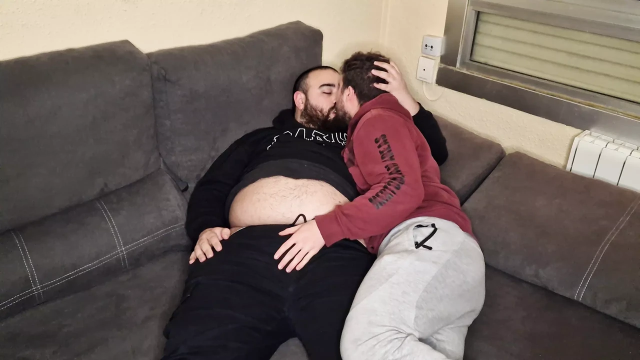 Bear and Chaser Suck Each Other’s Cocks and Do a 69 on the Couch.