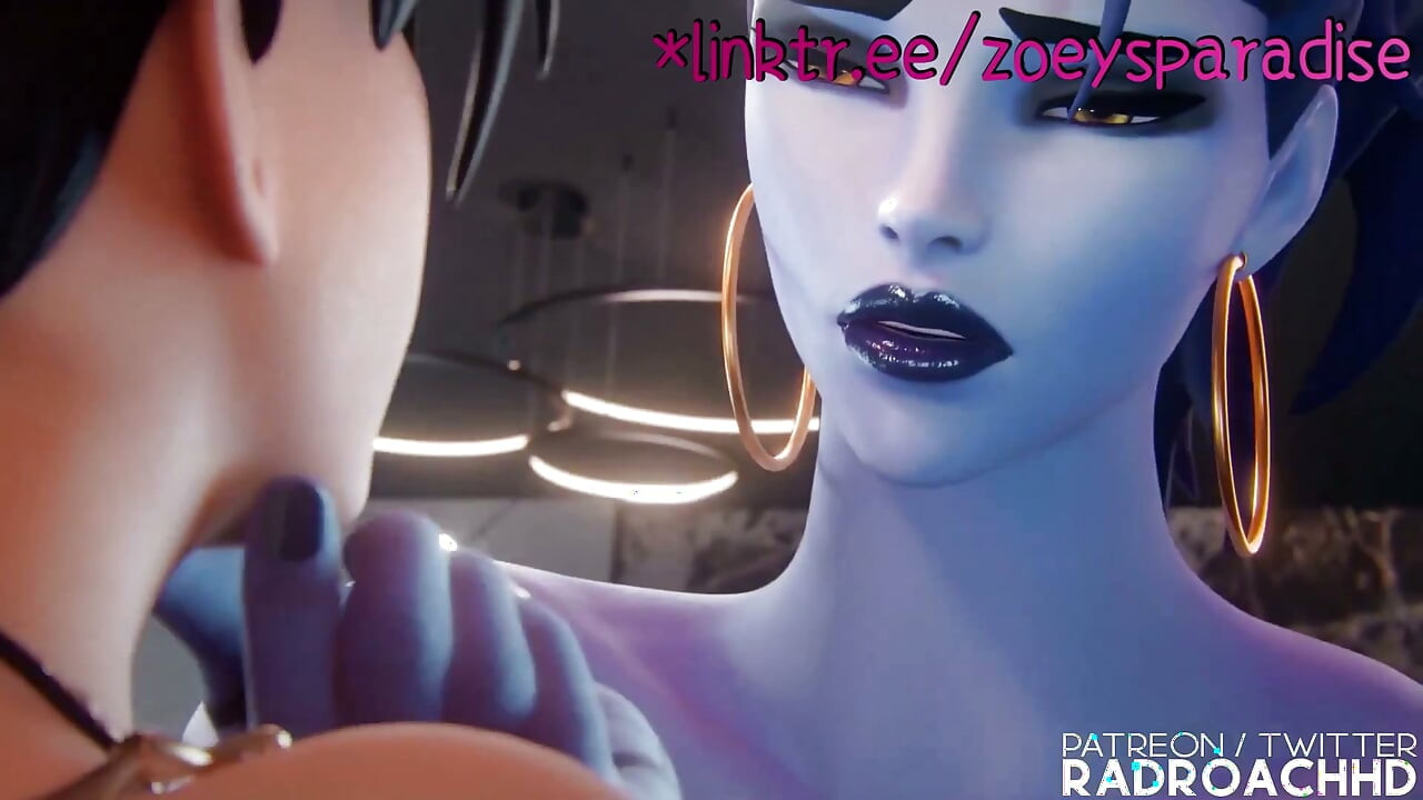 Widowmaker uses her huge futa cock to teach Tracer a lesson.