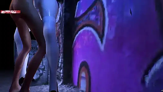 Neşeli sallanan tanrıça- 3 boyutlu animasyon hentai