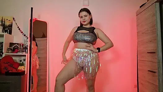Tombul Mini Etek Vurgun - Parlak Gümüş, Işıltılı Tinsel, Şeffaf Mavi Ve Kabarık Tutu