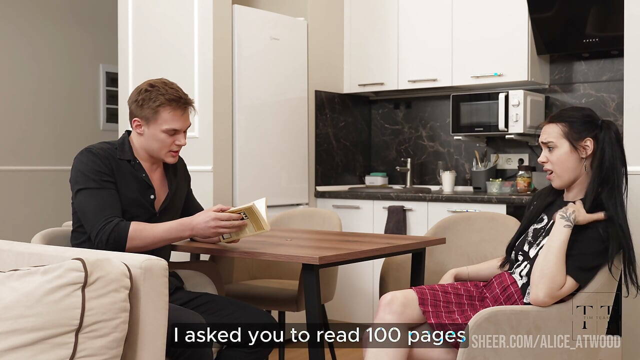 Strict tutor! don't tell my step mom i'm a bad student. 4k hd tim team