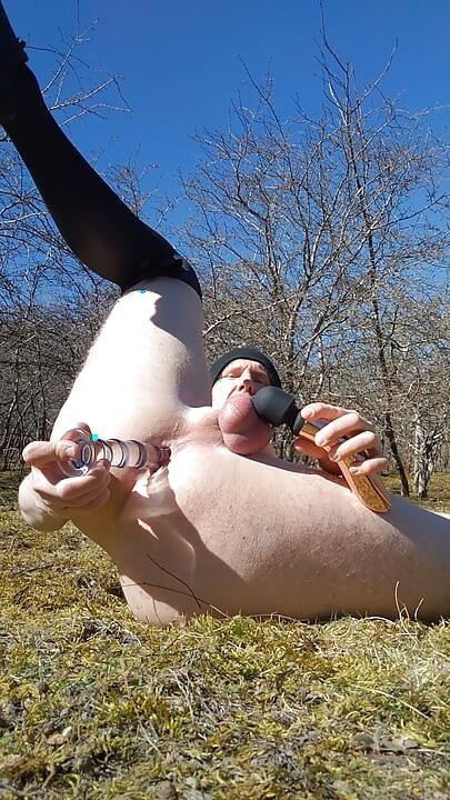 Locked up femboy desperate to cum in chastity