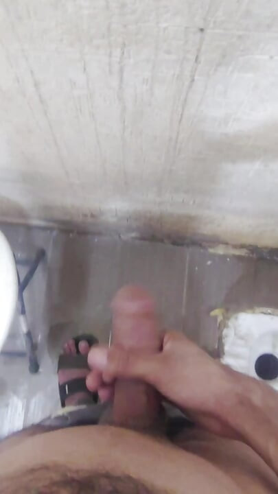 Masturbating in bathroom with big White dick full video bathroom