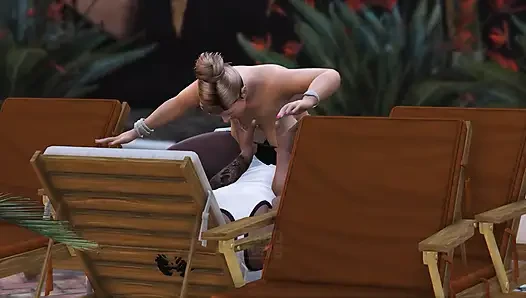 GTA 5 Franklin and Amanda - Caught Staring from the Balcony (Part 1)