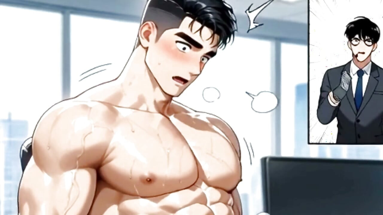 Intense Blowjob in the Office During Overtime with the Newbies. Yaoi Hentai Animation.