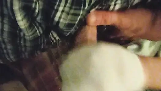Seksi küçük beyaz ayak bileği çoraplı mastürbasyon çorap