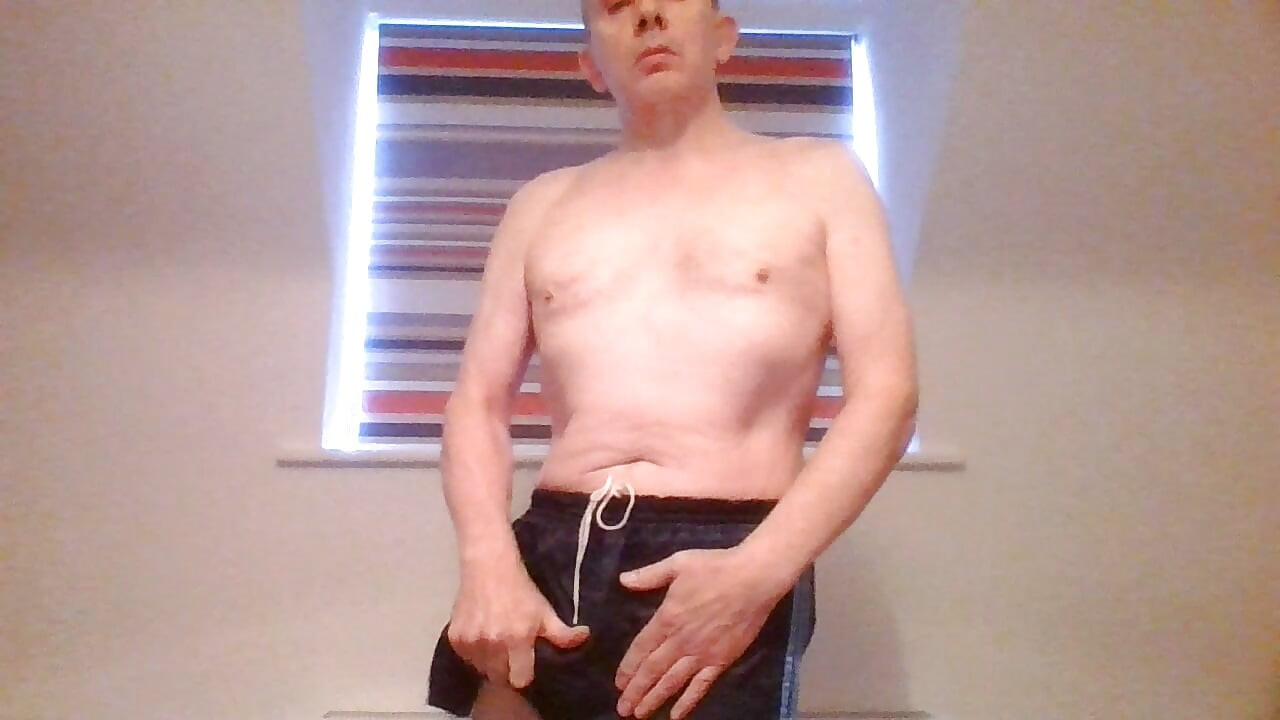 Wank In Adidas shorts