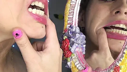 Playing with My Uvula, Tongue and Mouth in Front of a Mirror