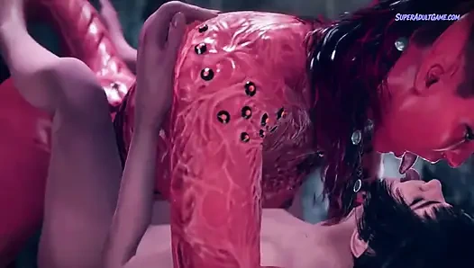 Принцессу застукал и трахнул огромный член - 3D фута-анимация