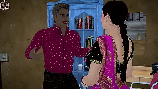 Индийскую дези бхабхи жестко трахнул богатый старик в Хавели