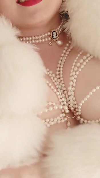 Iconic moment from "white fur - fetish video - JOI jerk off instructions CEI cum eating instructor - kinky Arya Grander"