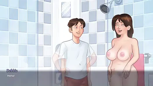 My Horny Stepmom Fucked me during shower - Summertime Saga
