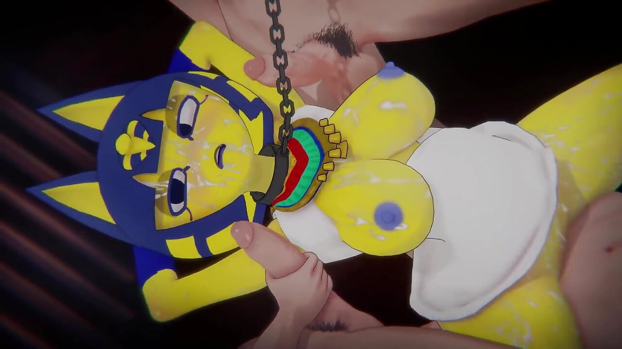 animal Crossing - Ankha Entering the Zone (riding the Villager & POV Zone Dance) (4k60fps)