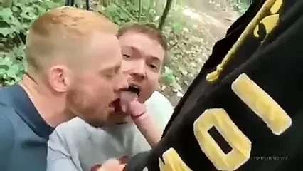 Açık havada üçlü eşcinsel sikme