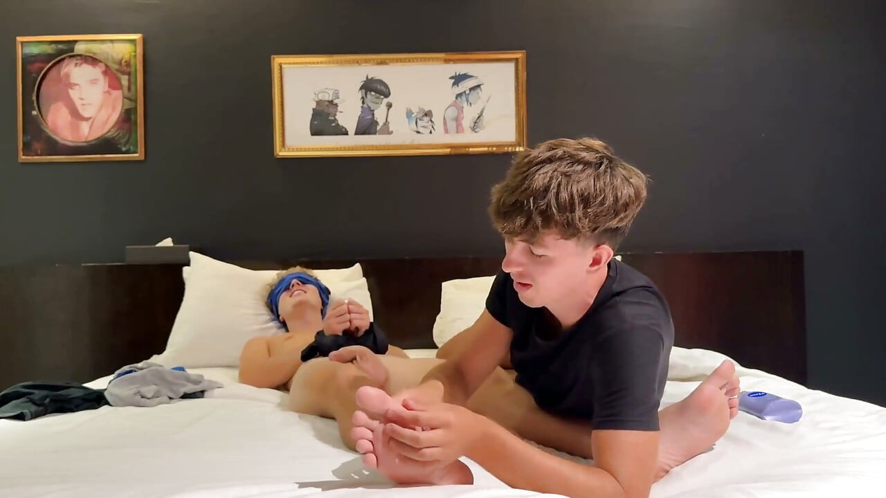 Blindfolded Twink Tied up and Fucked Bareback