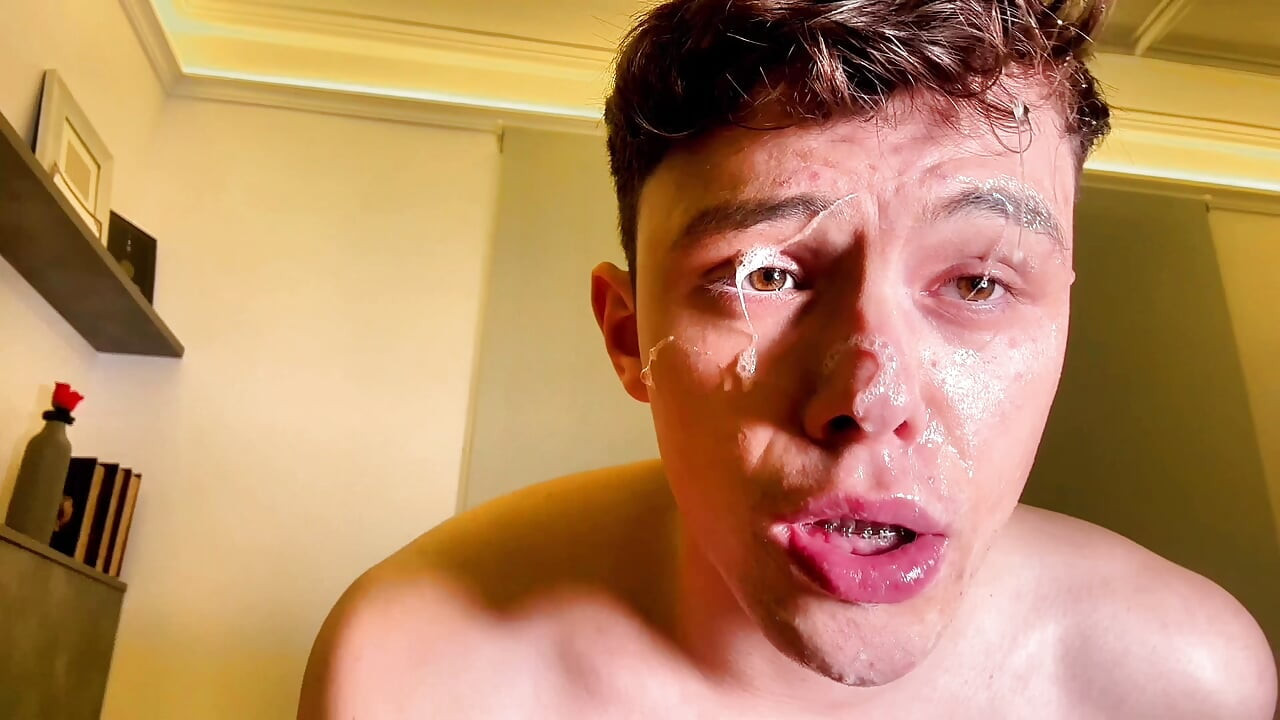 sloppiest dildo facefuck ever