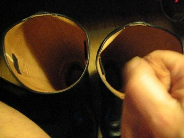 Cum in riding boots