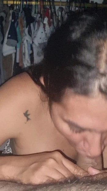 Unforgettable moment from "Beautiful busty Colombian blonde gives a blowjob until she swallows semen"