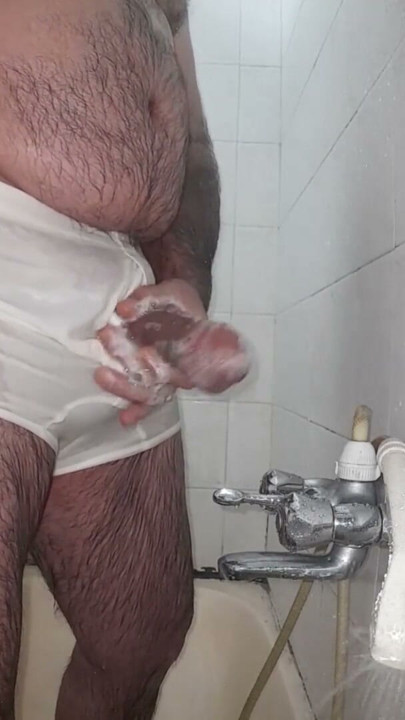 Shower in the bathroom with work underwear Masturbation wife chinese shemale bisex married couple friends do you like my | Clip 1