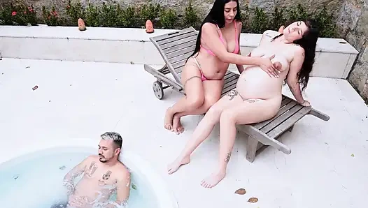 Married Man Fulfills His Fantasy of Being with Two Women Who Are Also Married and Pregnant