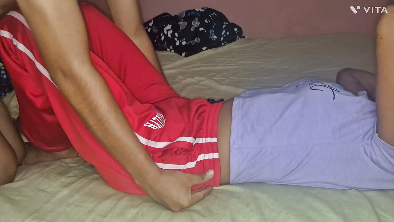 After school my friend in the room and I come inside her