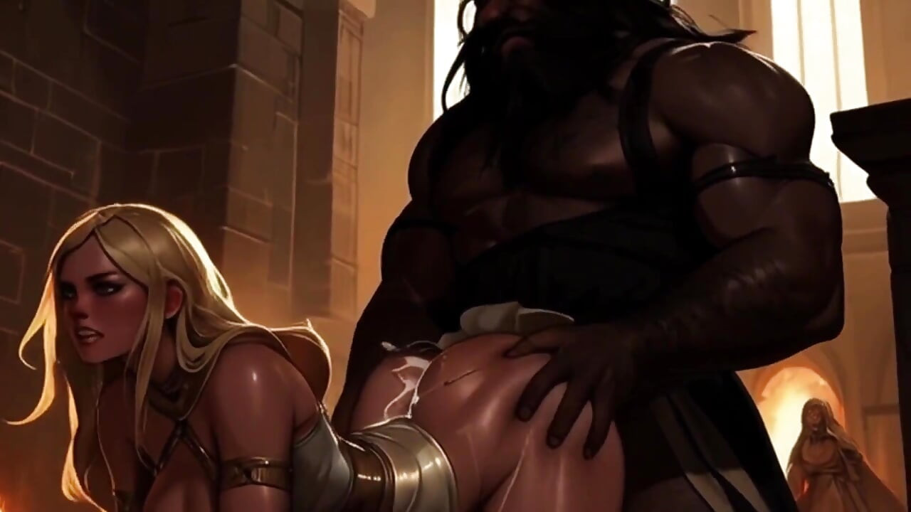 Vollbusige weiße mittelalterliche zimmermädchen bekommen BBC