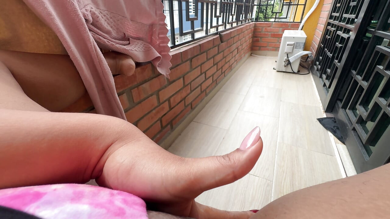 Last night I was walking around the balcony in my underwear and I saw my neighbor looking over here so I decided to masturbate this morning to see if I would go out and