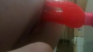 Clip from Playing with my double dildo