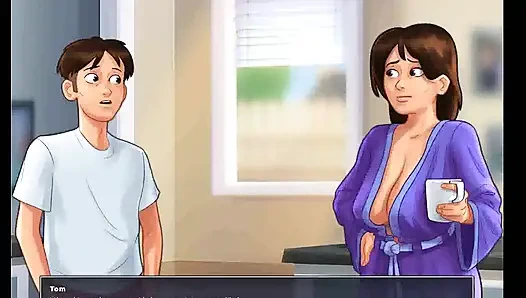 Yaz mevsimi efsanesi: yeni oda arkadaşı büyük memeli ateşli orta yaşlı seksi kadın bölüm 124