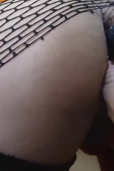 Fat Ass Redhead Gothic Shemale Anal Gape Destruction with Monster Butt Plug and Huge Dildo