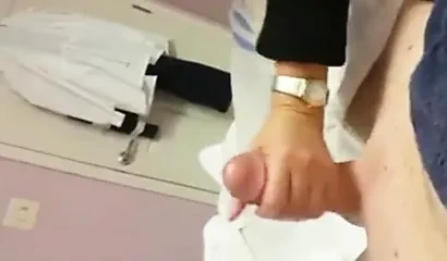 Very intimate hair removal with cum as a tip